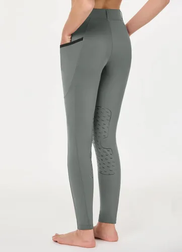 Vista 2 de baleaf Pantalones de equitación para niñas, pantalones ecuestres con trabillas para cinturón, parche en la rodilla, mallas escolares juveniles