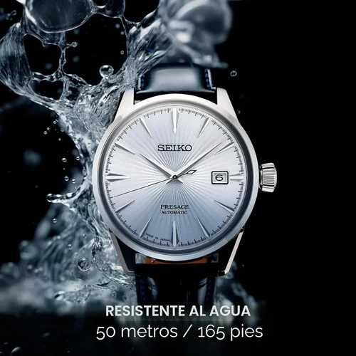 Vista 4 de SEIKO Reloj Automático para Hombre - Presage Cocktail Time - Esfera con Numeración Dorada y Calendario con Fecha, Resistente al Agua 50m