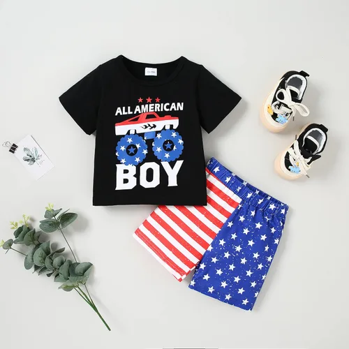 Vista 7 de YALLET Ropa para niños pequeños de 1 a 5 años, camiseta de manga corta y jeans rasgados de 12, 18, 24 meses, conjunto de pantalones para bebé