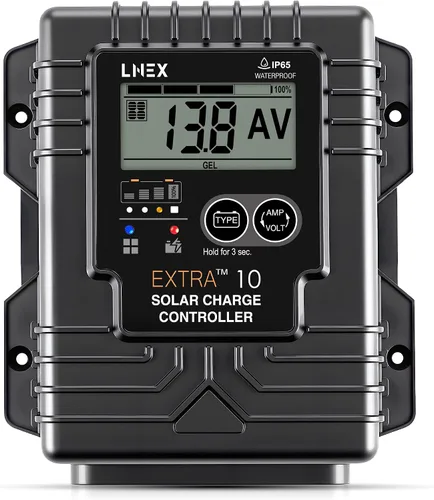 Vista 8 de LNEX Controlador de Carga Solar Impermeable 8A, 12V Mini Regulador Inteligente de Batería de Panel Solar con Indicador LED para LiFePO4, AGM, Gel