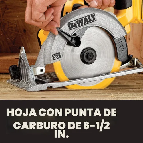 Vista 6 de DEWALT DCS391P1 Kit de sierra circular con batería de iones de litio 20V MAX