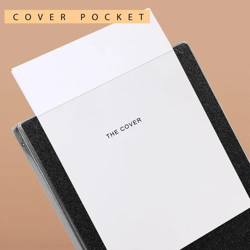 Vista 5 de NatureTouch Carpeta de 3 anillas, organizador con purpurina de 1 pulgada (10.5'' x 11.5'') con capacidad para 300 páginas tamaño carta de 8.5'' x