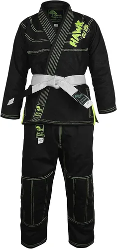 Vista 7 de Jiu Jitsu brasileño, para niños, Jiu Jitsu Gi Children BJJ Gi Grappling Kimonos, cinturón blanco ligero, Blanco