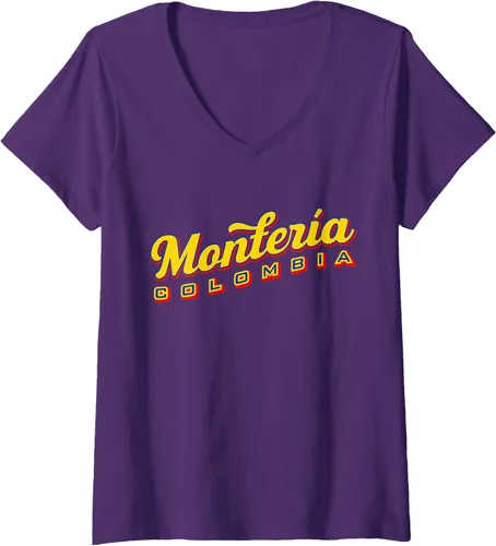 Vista 7 de Womens Montería Colombia V-Neck T-Shirt