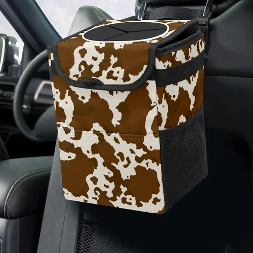 Vista 10 de Bote de basura plegable reutilizable e impermeable con tapa, cubo de basura automotriz, organizador interior del automóvil 2022011263