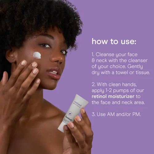 Vista 6 de Baebody Fabricado en EE. UU. Crema de retinol para la cara - Crema facial antienvejecimiento para líneas finas y arrugas - Con aceite de jojoba