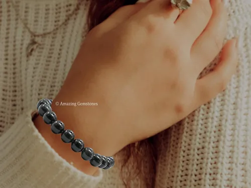 Vista 245 de Amazing Gemstone Crystal Bracelet for Women Men's Gifts - Protection Healing Crystal Bracelet - 8mm Gemstone Beaded Stretchable Bracelet Pulseras