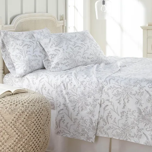 Vista 10 de Southshore Fine Living, Inc. Colección Winter Brush, juego de sábanas de 3 piezas para cama individual, sábana bajera con bolsillo profundo de 14