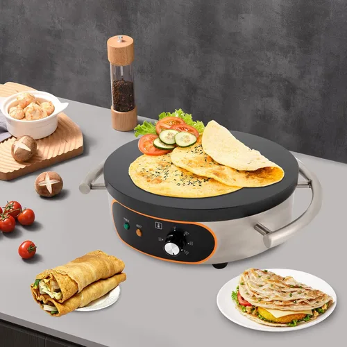 Vista 7 de Máquina eléctrica comercial del fabricante del crepé,Máquina para hornear panqueques,Bandeja de crepé eléctrica antiadherente sola temperatura