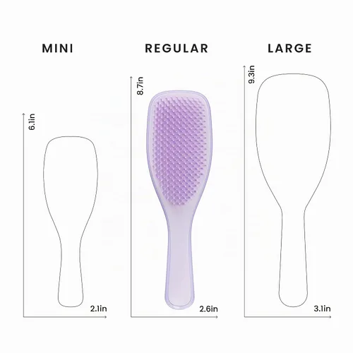 Vista 9 de Tangle Teezer, The Ultimate Detangler Fine & Fragile, Hipnótico Heather Patented two-tier, soft-flex teeth detangles & reduces breakage on wet or