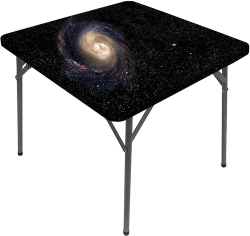 Vista 23 de Mantel cuadrado con diseño de galaxia y espiral, diseño de planeta y espiral, para mesa de 24 x 24 pulgadas, para restaurantes, picnic, patio