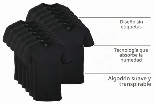 Vista 4 de Gildan - Camiseta de manga larga 100 % de algodón Negro