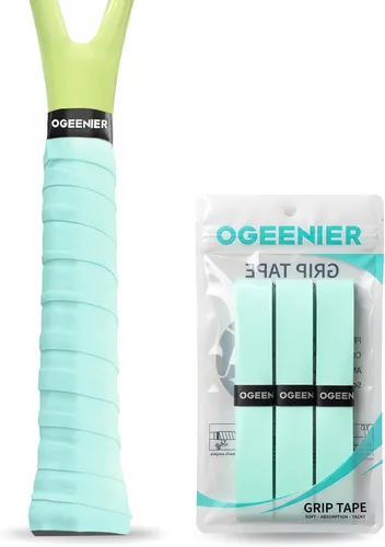 Vista 12 de OGEENIER Cinta de agarre para raqueta de tenis, paquete de 3, 6, 12 cintas de agarre de tenis, absorbente y antideslizante, cinta de agarre suave