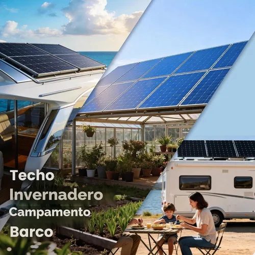 Vista 6 de JJN Paneles solares de 100 W, panel solar monocristalino de 10BB de 12 V 100 W, cargador de alimentación de módulo fotovoltaico de alta eficiencia