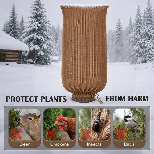 Vista 5 de Bolsas extra grandes de arpillera para plantas de invierno de 79 x
