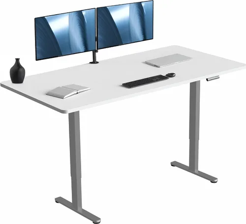 Vista 47 de VIVO DESK-KIT-E2B1B - Escritorio eléctrico de pie con motor doble, ajuste de altura de memoria, serie E2B, marco negro superior negro, DESK-KIT-E2B1B