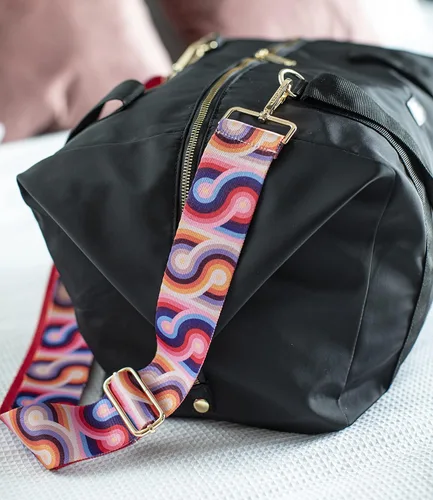 Vista 8 de Kedzie Interchangeable Classic Print Adjustable Length 55 Handbag Purse Strap Replacement 2-inch Wide Crossbody Strap