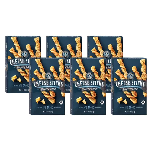 Vista 10 de John Wm. Macy's - Palitos de Queso Cheddar Originales - Hechos a Mano, Sin OGM, y Nada Artificial - Hechos con Queso Real - Cajas de 4 oz. - Paquete
