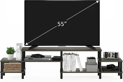 Vista 35 de Furinno 11191BK THE Centro de Entretenimiento Soporte para TV, Negro