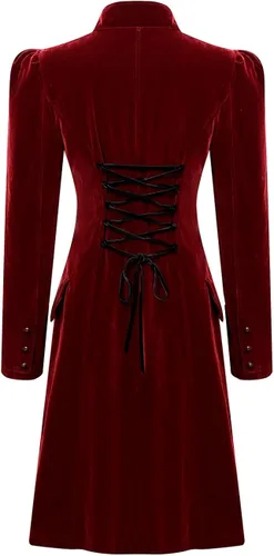 Vista 4 de SUPLEAP Chaqueta victoriana steampunk vintage renacentista para mujer, estilo gótico, uniforme