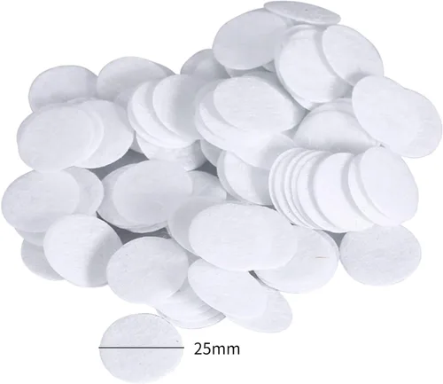 Vista 3 de Accesorios - 100 filtros redondos de algodón para máquina de eliminación de puntos negros, filtros de vacío facial de repuesto (0.984 in)