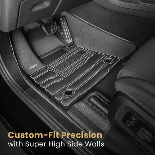 Vista 3 de TuxMat - para Ford F150 SuperCrew sin almacenamiento plegable en el asiento trasero, modelos 2021-2026 - Tapetes personalizados para auto, máxima