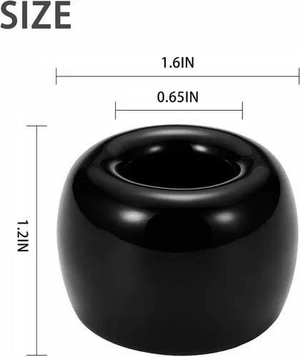 Vista 2 de Mini soporte de cerámica para cepillos de dientes para parejas, soporte para cepillos de dientes de baño hecho a mano, soporte para cabezal