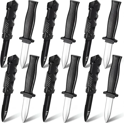 Vista 10 de Sumind 4 piezas retráctil falso cuchillo utilería daga juguete mágico