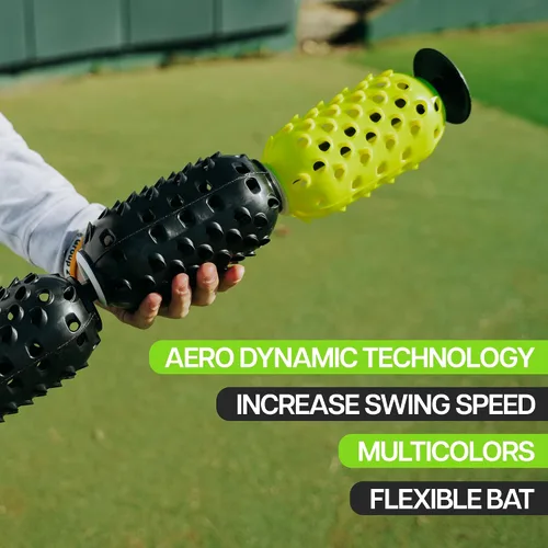 Vista 8 de Aero Swing - Entrenador de swing de béisbol y softbol, las piñas de resistencia al viento del swing del bate generan más velocidad de bate de más