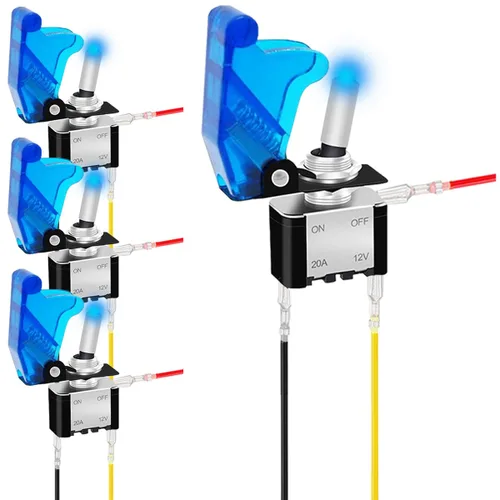 Vista 8 de 10 interruptores de palanca de 20 A 12 V CC, resistente al agua, 15 A, 250 V, CA, 20 A, 125 V CA, SPST, 2 pines de encendido/apagado para auto