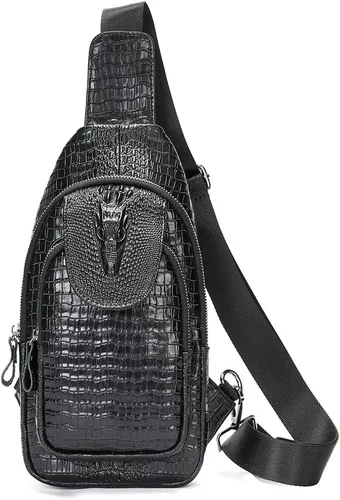 Vista 152 de LUKZIJAES Bolso bandolera de cuero genuino para hombre