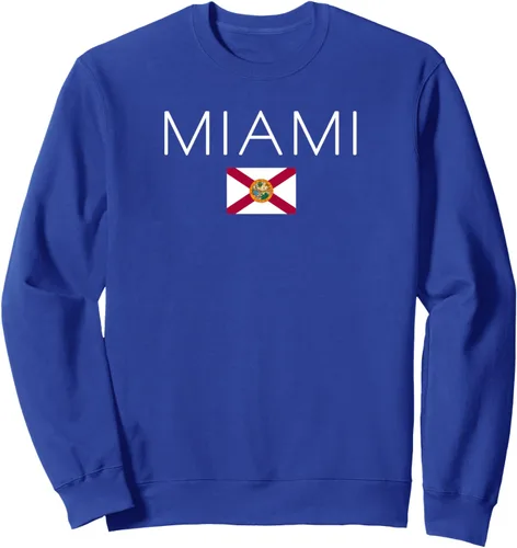 Vista 4 de Miami, Florida USA Sudadera, Negro