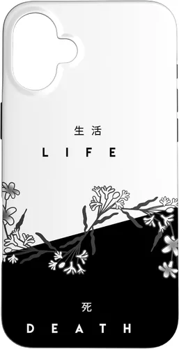 Vista 23 de Life Death Flowers - Funda de regalo japonesa minimalista con luz oscura para iPhone 17