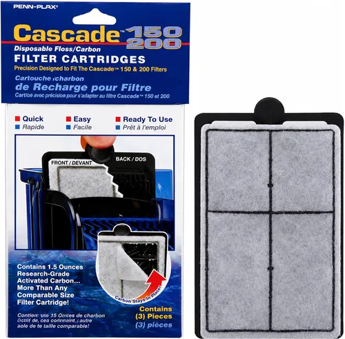 Vista 10 de Penn-Plax CPF6C3 Cascade Hang-on Power Filter Medios de repuesto - Paquete de 1 (3 unidades)