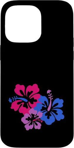 Vista 21 de Bisexual Bi Pride Sutil Hibiscus Flower Hawaii LGBT LGBTQ Funda para iPhone 16