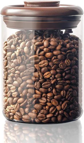 Vista 9 de Contenedor de café, recipiente hermético de almacenamiento de 2 x 10 oz - Transparente