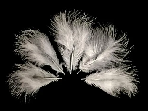 Vista 16 de 1/4 lb - Aqua Blue Pavo Marabou Corto Plumas Sueltas Mullidas Al Por Mayor A Granel