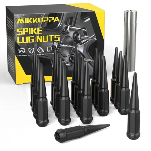 Vista 9 de MIKKUPPA Tuercas de llanta con pinchos M14x1.5, repuesto para Chevy Silverado GMC 2500 Cromo