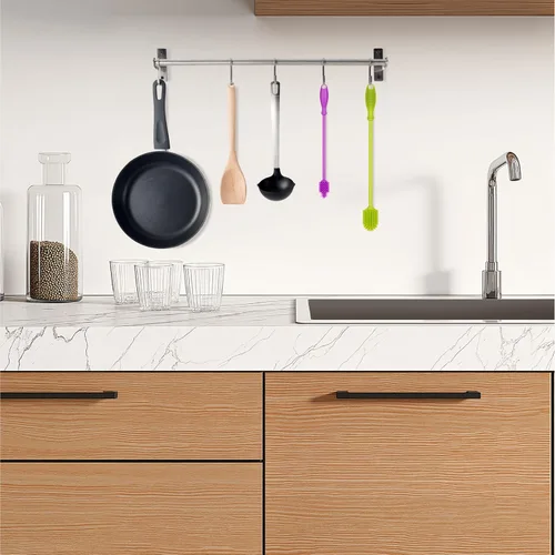 Vista 7 de A-Brush - Cepillo limpiador de botellas de silicona, juego de 2 piezas, flexible, mango largo, limpiador de botellas de agua, cepillo para pezón