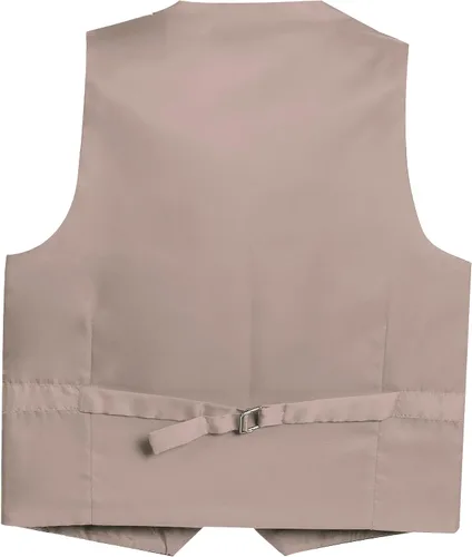 Vista 4 de Gioberti Chaleco de traje formal para niño de 4 botones Beige