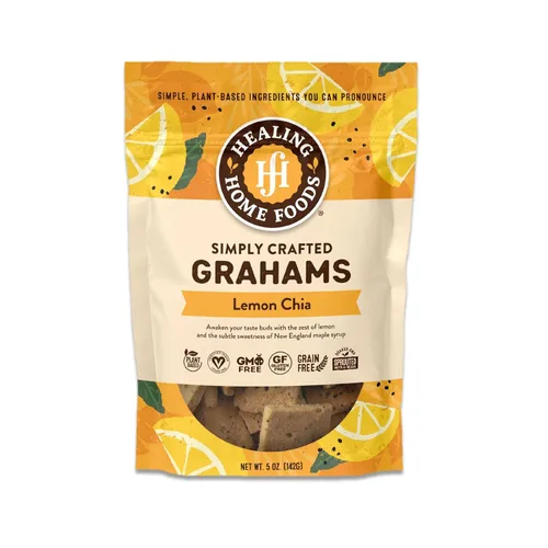 Vista 11 de Healing Home Foods Galletas Graham clásicas horneadas, sin gluten, hechas con harina de almendras, jarabe de arce orgánico y canela orgánica