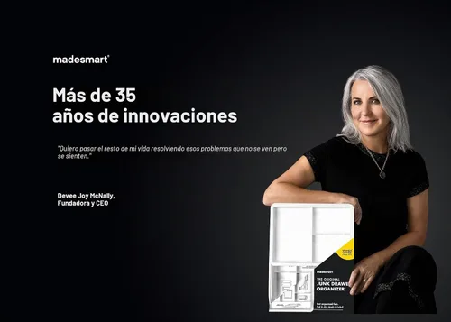 Vista 7 de madesmart Tapete para cuchillo, organizador compacto de ranura de agarre suave para 5 cuchillos, inserto de cajón antideslizante que protege