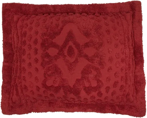 Vista 7 de BrylaneHome 100% Cotton Georgia Chenille Shams - Standard, Emerald Green