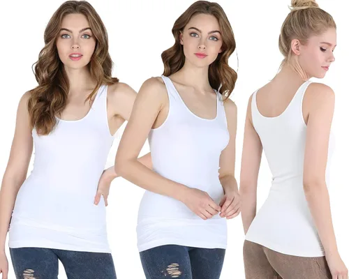 Vista 39 de NIKIBIKI Playera sin costuras clásica premium para mujer, fabricada en EE. UU., talla única