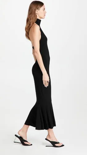 Vista 4 de Norma Kamali Vestido halter de cola de pez de tortuga para mujer