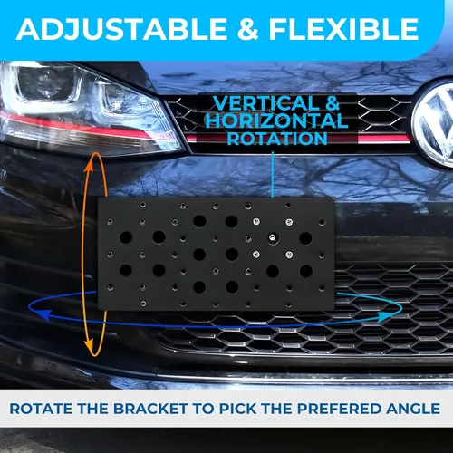 Vista 6 de TrunkNets Inc Soporte para gancho de remolque para parachoques para placa de matrícula para Volkswagen MK7 Golf GTi 2015 2016 2017 2018 2019