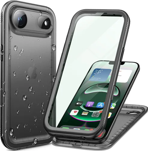 Vista 45 de Cozycase TOP - Funda impermeable militar IP68 para iPhone XR, resistente 360 a prueba de golpes, cuerpo completo, con protector de cámara