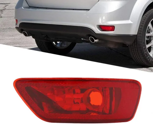 Vista 10 de Parachoques trasero antiniebla lámpara reflector cubierta para Jeep Compass Grand Cherokee 2011-2017, para Dodge Journey 2012-2018 (izquierda)