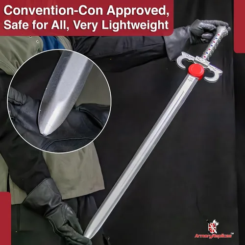 Vista 5 de Armory Replicas™ Premium Foam Fantasy Swords Collection – LARP, Cosplay, and Costume Props with Carrying Belt