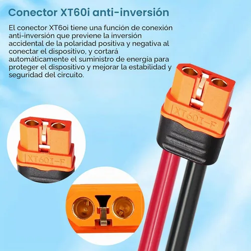 Vista 2 de MOOKEERF Cable solar a XT60i – 2 piezas de panel solar de 2 pies a XT60i adaptador adaptador cable de extensión para estación de energía portátil